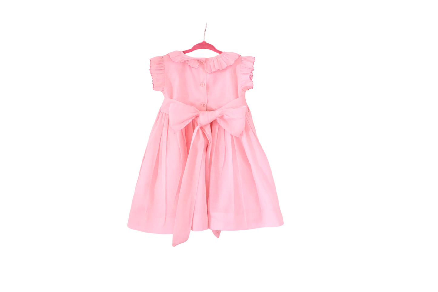 Hand-Smocked Pink Cotton Dress Size: 12-24M