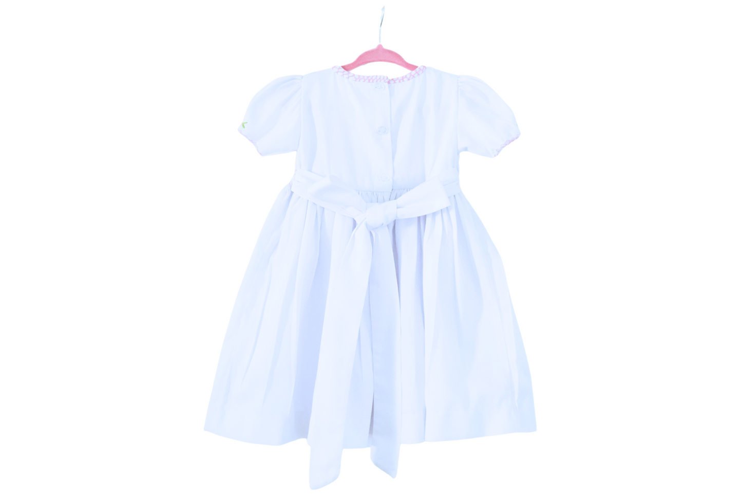 Classic White little Girl Dress (toddler) 2t – Hand-Smocked & Hand-Embroidered