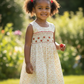 Hand embroidered strawberry dress