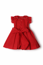 Load image into Gallery viewer, Hand-Embroidered Red Baby Girl Dress – Valentine’s Outfit &amp; Special Occasion Dress
