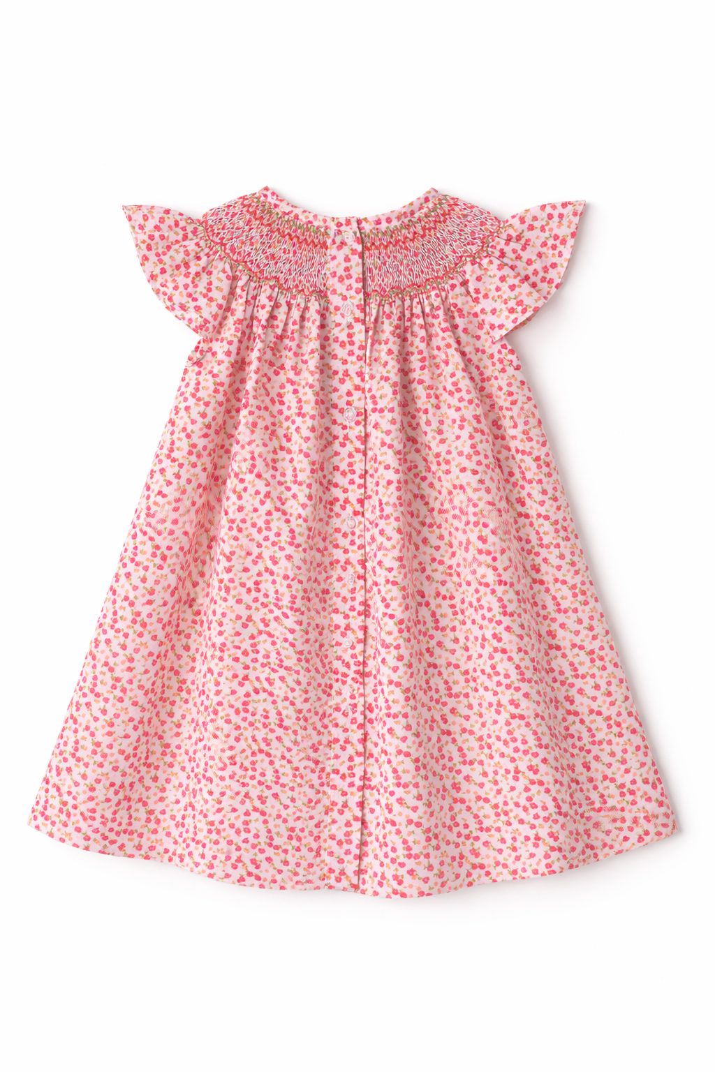 Floral Hand Smocked Dress for Girls Hand Embroidered