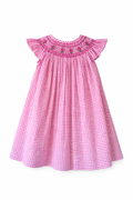 Hand-Smocked Pink Dress – Baby Girl Boutique Clothing – Embroidered Toddler Outfit