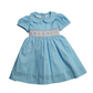 Smocked and hand embroidered Baby Girl Dress with Bow