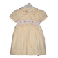 Smocked and hand embroidered Baby Girl Dress with Bow