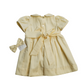 Smocked and hand embroidered Baby Girl Dress with Bow